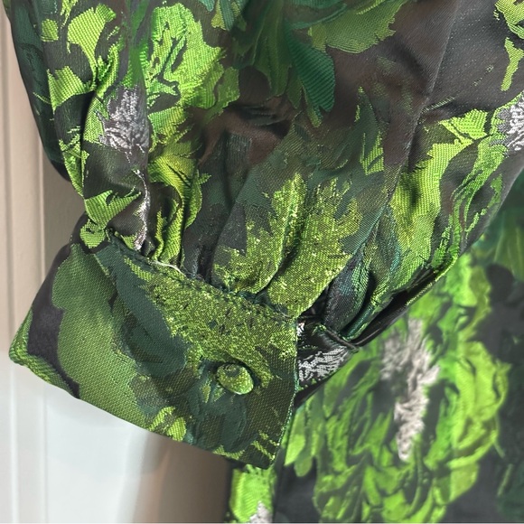 NWT Tuckernuck Pomander Place Green Floral Jacquard Samantha Dress Long Sleeve S - Picture 7 of 11